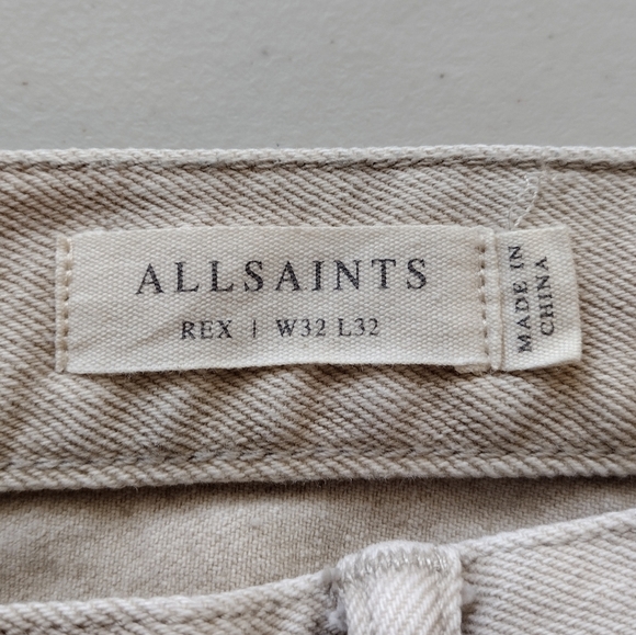 All Saints Rex Men's Denim High Rise Fly Button Dress Jeans Size W32 L32 - Picture 14 of 16